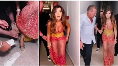 نانسي عجرم  في كواليس حفل قبرص